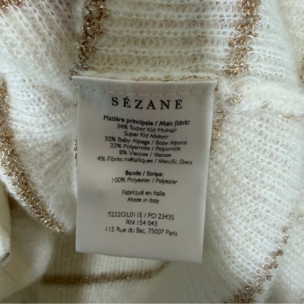 Sezane | Gaspard Cardigan in Ecru Gold, size medium - Picture 10 of 12
